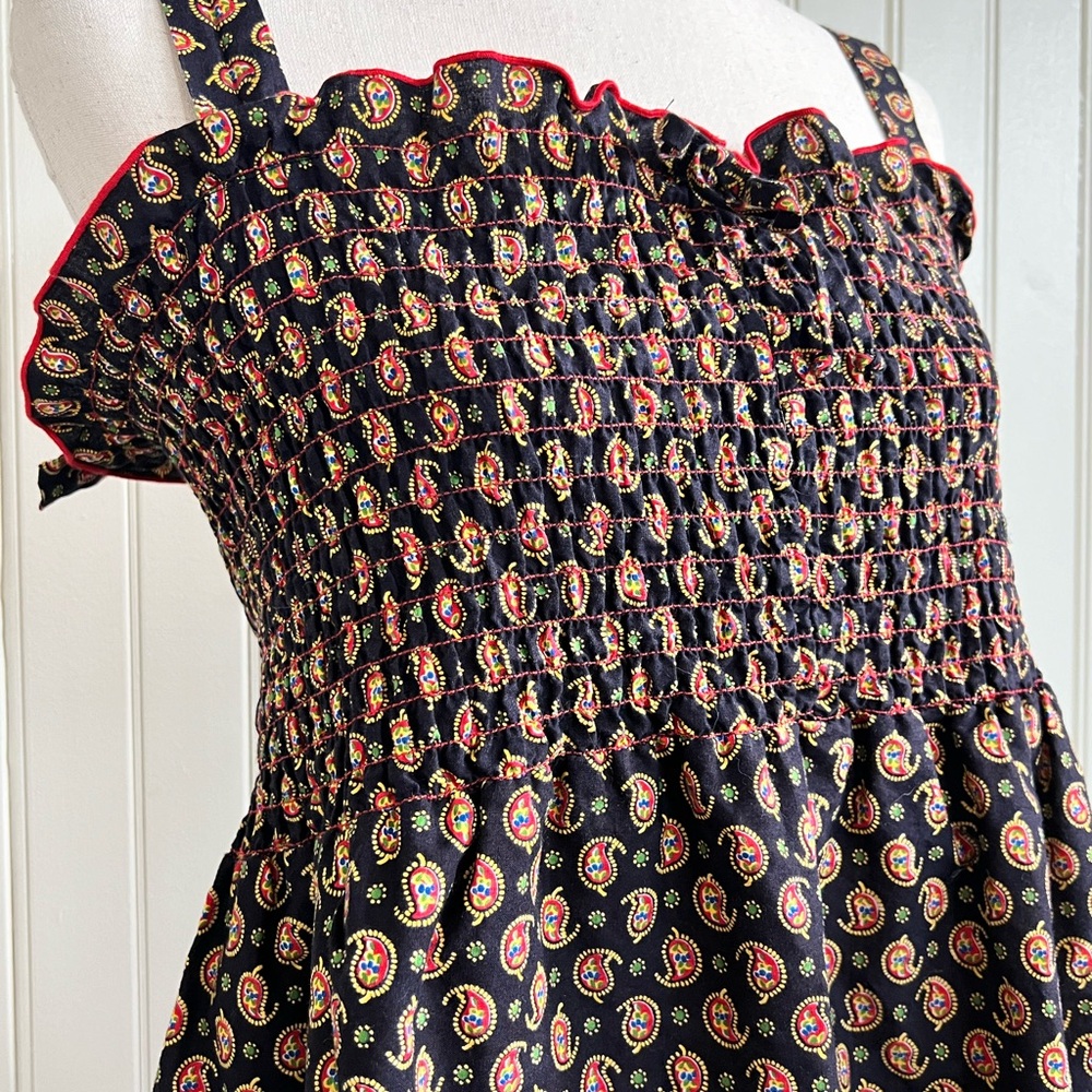 Vintage 70’s Paisley Print Boho Hippie Dress - Picture 2 of 6